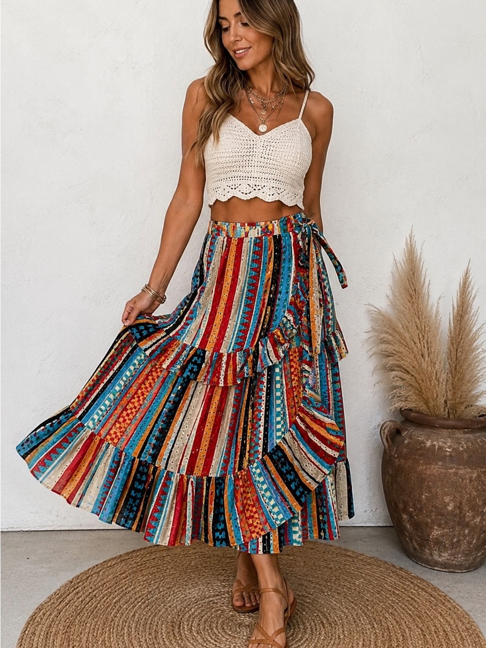 Verb by Pallavi Singhee Eyelet Wrap Skirt – Size Small